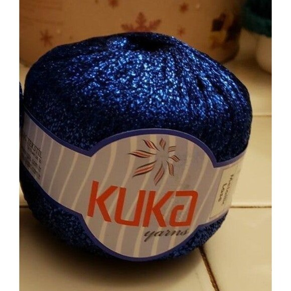 Cobalt Blue 100% Metallic lurex Yarn 1 - Picture 1 of 2